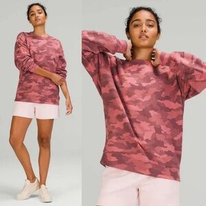 lululemon athletica Pink Camo Crew Neck Sweater - $40 (originally $108)